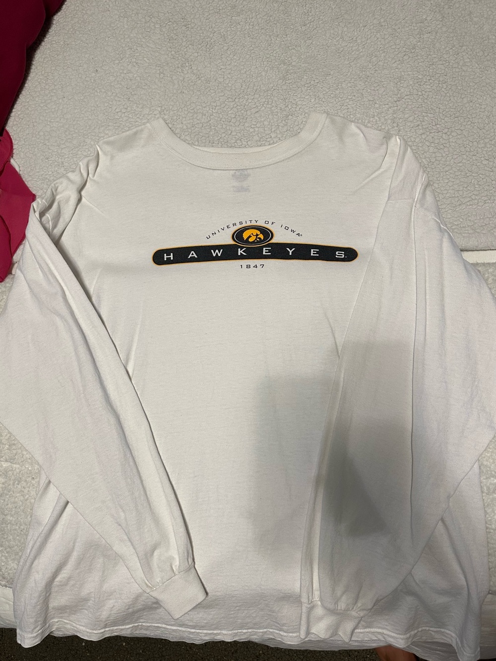 Vintage University of Iowa White Long Sleeve t shirt